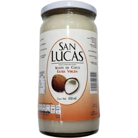 Aceite de Coco Extra Virgen San Lucas, 450ml